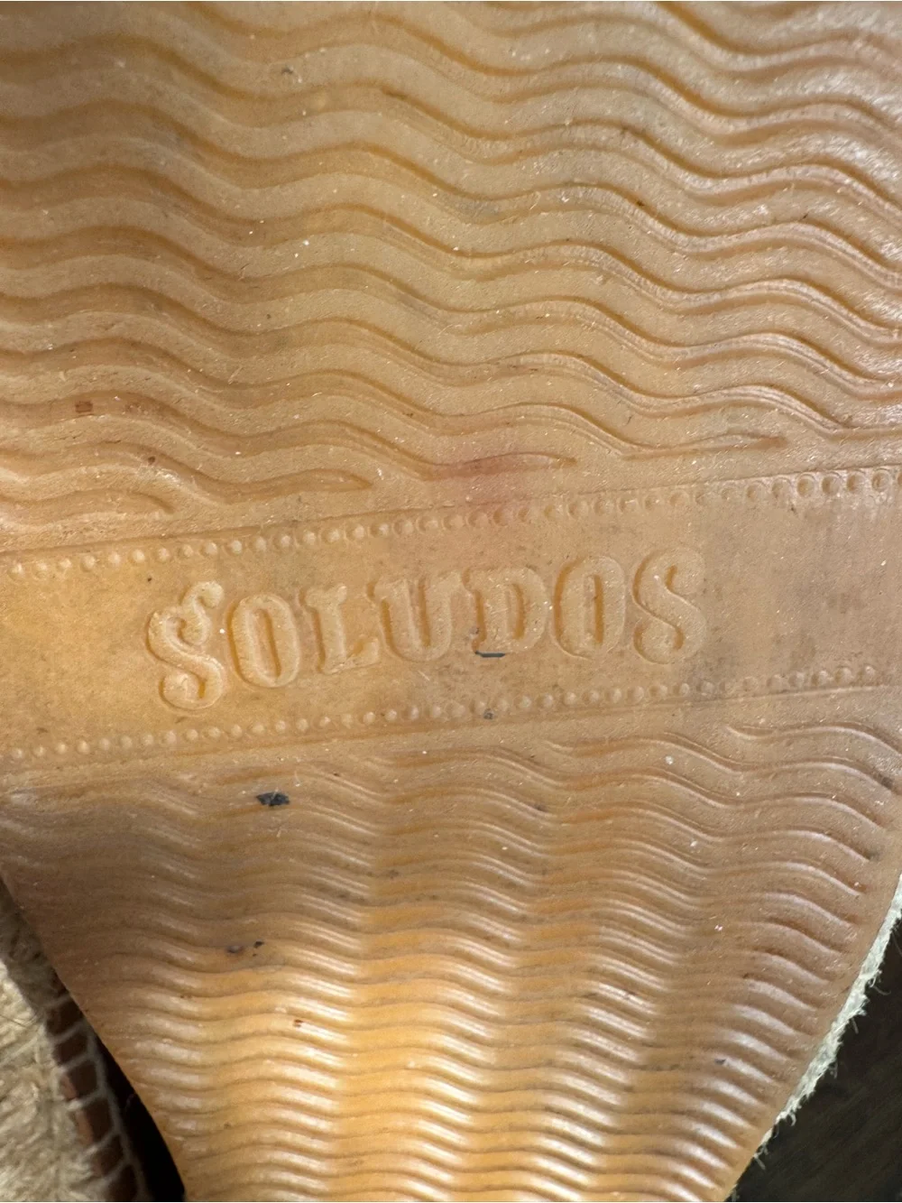 Soludos Tan Leather Espadrille Slip-Ons